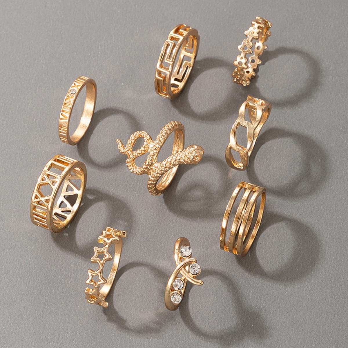 Contemporary Stackable Rings Set (Style 3)